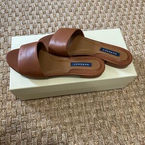 Margaux leather slides. Size 37.5 (size 6.5 / 7).